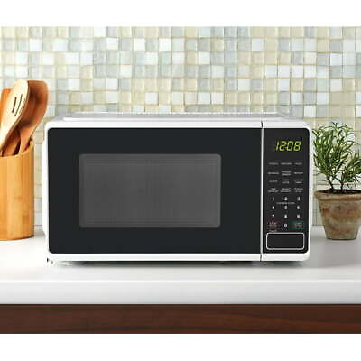 0.7 Cu ft Compact Countertop Microwave Oven White $49.98
