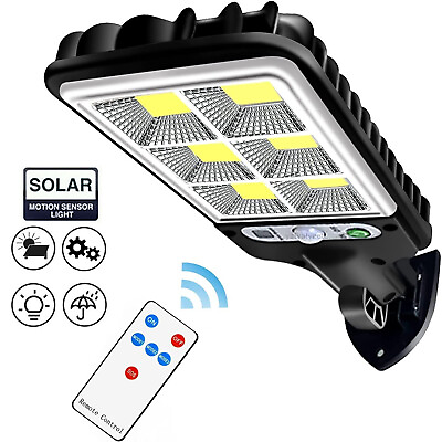 SOLAR COB LED PIR Motion Sensor Light Outdoor Garden Security Wall Street Lamp $7.99