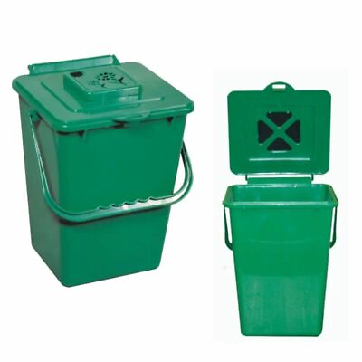 Compost 2.4 Gal Collector Trash Container Kitchen Bucket Carry Handle Organic $35.14