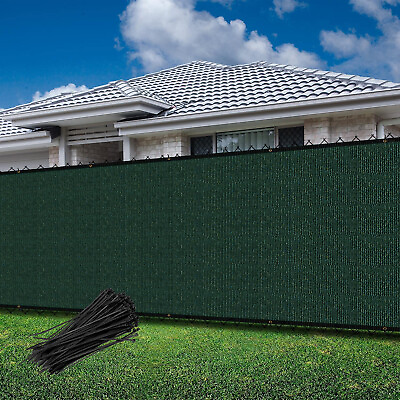 #ad 4#x27; 5#x27; 6#x27; 8#x27; tall Fence Privacy Screen Shade Cover Windscreen Mesh Garden Green $42.29