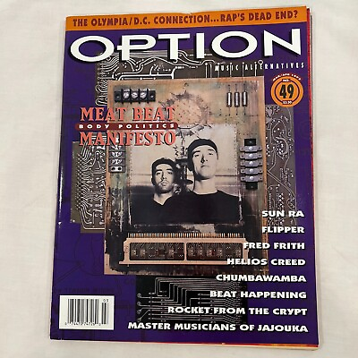 OPTION 1993 Mar Apr Magazine Music Sun Ra Flipper Helios Creed Meat Beat Vintage $14.95