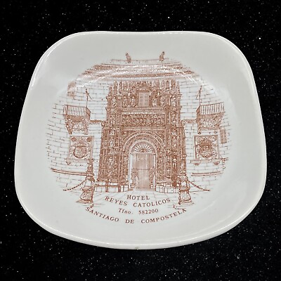 Hotel Reyes Catolicos Santiago De Compostela Spain Porcelain Dish 4.5” $42.69