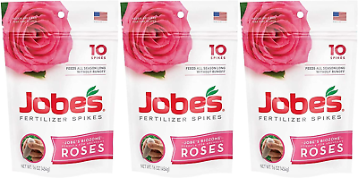 #ad Jobe#x27;S Rose Fertilizer Spikes 10 Spikes 3 Pack $44.20