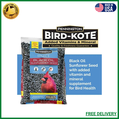 #ad Pennington Select Black Oil Sunflower Seed Wild Bird Feed 10 Lb Bag USA $11.99