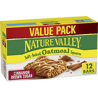 #ad Nature Valley Soft Baked Oatmeal Squares Cinnamon Brown Sugar 12 ct $9.80