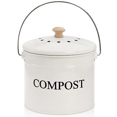 #ad Compost Bin Kitchen Countertop 1 Gallon Composter Pail Food Waste Compostin... $39.62