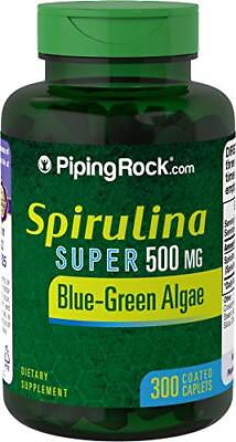 #ad Piping Rock Organic Spirulina Tablets 1000 mg 300 Pills Vegetarian Non GM... $16.15