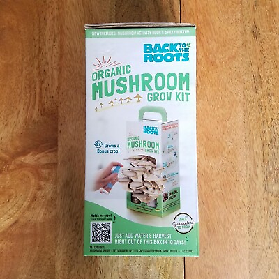Back To The Roots Organic Mushroom Grow Kit Discovery Edition Learning Shrooms $12.99