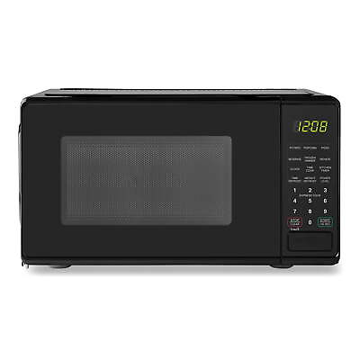 0.7 Cu ft Compact Countertop Microwave Oven Black $48.40