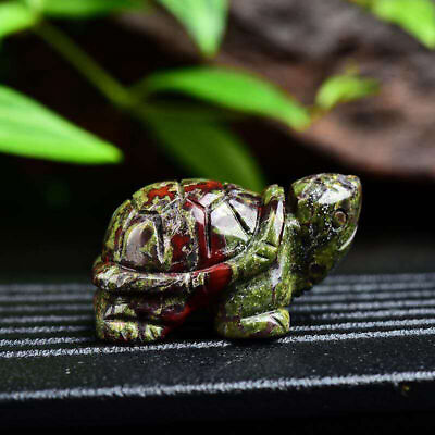 #ad Natural Dragon Blood Stone Longevity Turtle Quartz Crystal Carved Energy Rock US $8.99