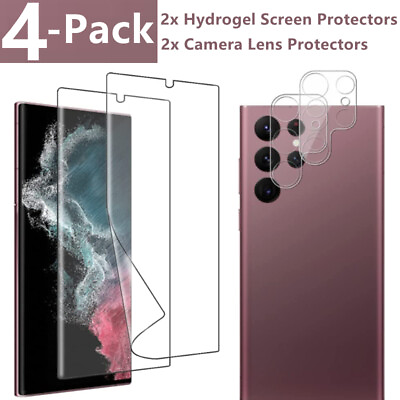 Hydrogel Screen Protector Camera Lens Protector for Samsung Galaxy S22 Ultra S22 $8.25