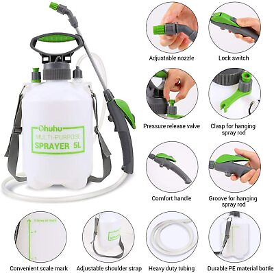 #ad Ohuhu Pump Sprayer 1.3 Gallon Multi Purpose Lawn amp; Garden Pressure Sprayer $23.99
