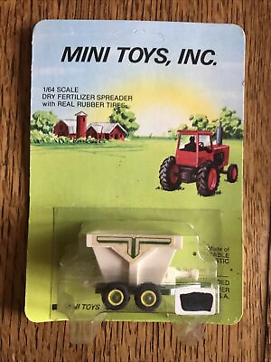 #ad Mini Toys 1 64 dry fertilizer spreader with real rubber tires $20.00