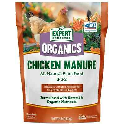 #ad Expert Gardener Organics Chicken Manure All Natural Plant Food 4 lb Fertilizer $14.99