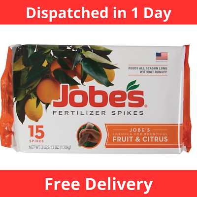 Jobes Fertilizer Spikes for Fruit Tree Citrus Trees 4 LB Organics Water Soluble $13.51