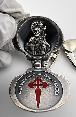 #ad Santiago de Compostela keychain shell Santiago and Cruz. Used. $42.95