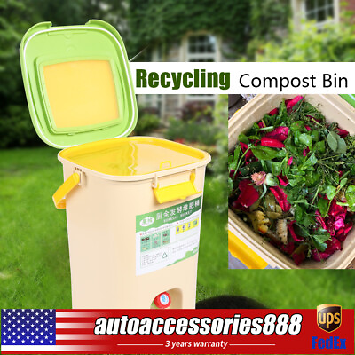 #ad 21L Compost Bin Kitchen Food Waste Bokashi Bucket Garden Organics Composter Bin $52.00