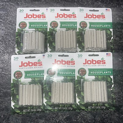 #ad 6 Packages of Jobe#x27;s Fertilizer Spikes for House Plants 30 Spikes Package $21.00