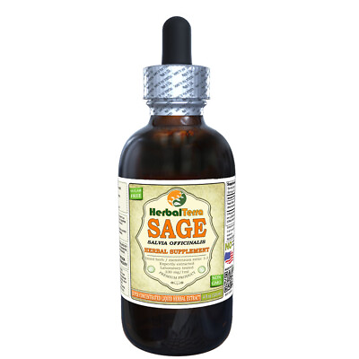 Sage Salvia Officinalis Tincture Organic Dried Leaves Liquid Extract $17.95