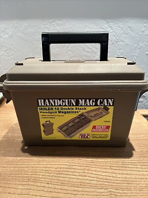 #ad MTM TMCHG Tactical Mag Can For 10 Double Stacked Handgun Mags Dark Earth $15.99 $15.99