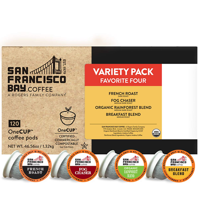 #ad Compostable Coffee Pods Original Variety Pack 120 Ct K Cup Compatible French $83.78