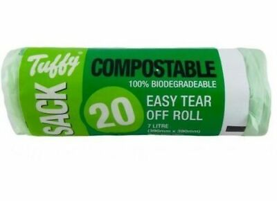100% Compostable 7L 10L Biodegradable Caddy Liner Food Waste Compost Kitchen Bag GBP 16.95