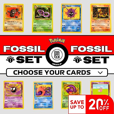 #ad 1999 Pokemon 1st Edition Fossil Set: Choose Your Card $1.49