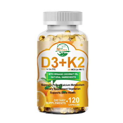 #ad Nature#x27;s Live Vitamin K2 MK7 D3 5000 IU Complex Boost Immunity amp; Heart Health $13.29