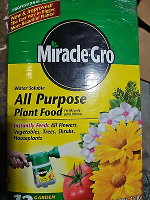 miracle grow plant food 12lbs $24.00