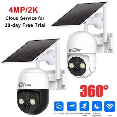 #ad 4MP WiFi Solar Camera Wireless Outdoor 2K Solar Battery Security Camera System $40.99