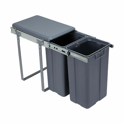 Pull Out Kitchen Bin Under Sink Dual Bins Cupboard Rubbish Waste Recycling AU AU $106.92