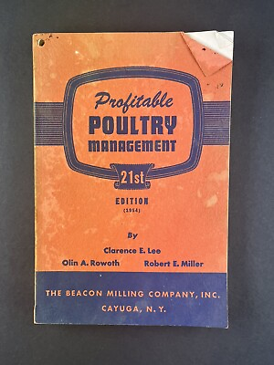 #ad Profitable Poultry Management 21st edition 1954 by Clarence E. Lee Cayuga NY $15.00