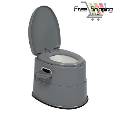 #ad Grey Portable Outdoor Toilet with Non slip Mat for Travel CampingFree Delivery $44.45