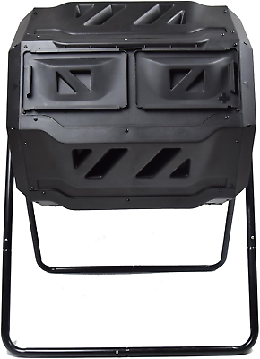 #ad 80699 Compost Bin Tumbler for Garden and Outdoor 42 Gallon Capacity with 2 Cham $115.36