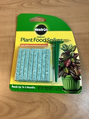 #ad Miracle Gro Indoor Plant Food Spikes Fertilizer Continuous Feeding New 24 Count $6.99