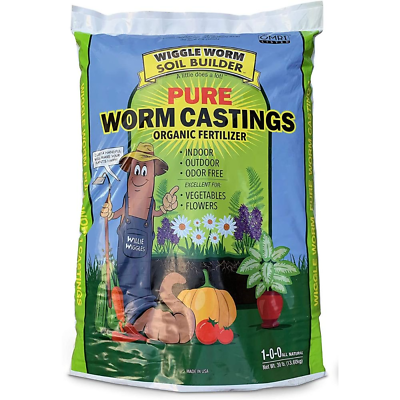 #ad #ad Soil Builder Worm Castings Organic Fertilizer 2 lbs UII604 FAST SHIP Wiggle Worm $16.99