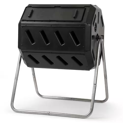 #ad Tumbling Composter With Two Chambers For Efficient Batch Composting $91.26