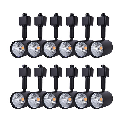 12 Pack LED Track Lighting Heads Compatible with H Type Track 6.5W 4000K Black $159.99
