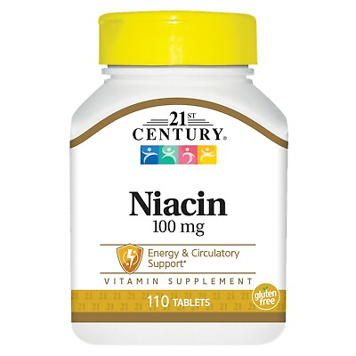 #ad 21st Century Niacin 100 mg 110 Tablets Expiration Date 01 2025 $8.95