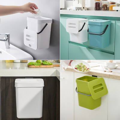 #ad Small Kitchen Compost Bin 3L Kitchen Bin Household Countertop Container W Lid $14.31