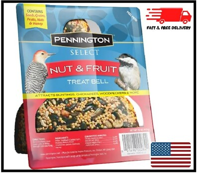 #ad Pennington Nut and Fruit Treat Bell Wild Bird Feed and Seed 15 oz $5.95