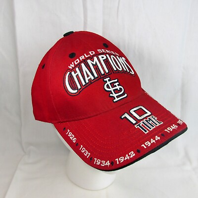 #ad #ad St. Louis Cardinals 10 Times World Series Champions Vintage Strapback Hat $10.95