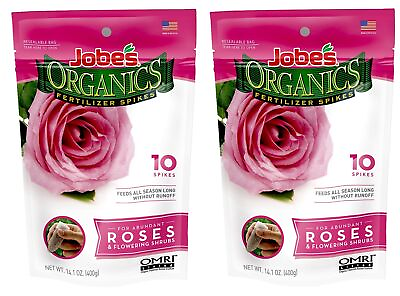 #ad Jobe’s Organics Rose Fertilizer Spikes 3 5 3 Time Release Fertilizer for All... $33.55