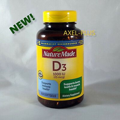 Nature Made Vitamin D3 25 mcg. 650 Softgels $22.93