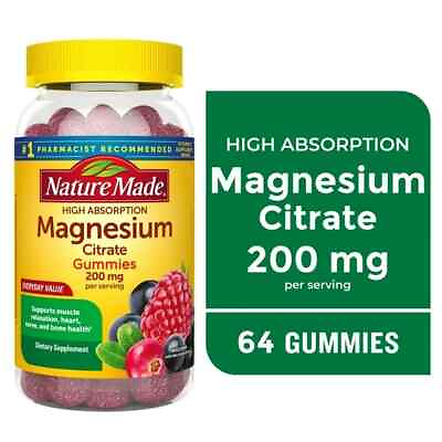 #ad Nature Made Magnesium Citrate Gummies 200mg 60 Count $11.50