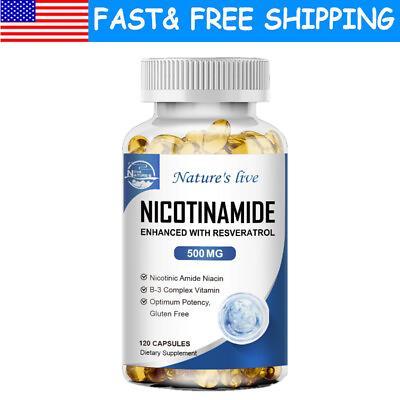 #ad NATURE#x27;S LIVE Nicotinamide 500mg Capsules For Anti aging Skin Cell Health 120pcs $13.99