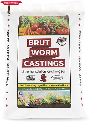 #ad Brut Organic Worm Castings – 5 LB – Garden#x27;S Elixir for Thriving Blooms amp; Harves $33.71