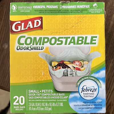 #ad #ad Glad Compostable Small Kitchen Bags 8 Boxes 20 bags per Brand New Plus Bonus $45.00