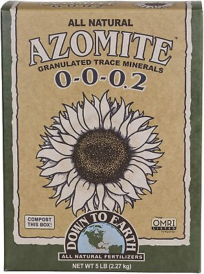 Down to Earth #DTE07860 Organic Azomite Granulated Trace Minerals 0 0 0.2 5# $20.11