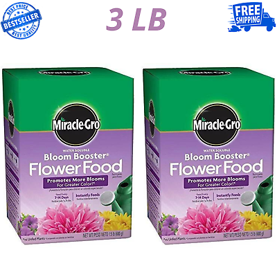 #ad Miracle Gro Bloom Plant Food Water Soluble Fertilizer Booster Grow Flowers 3 lb $25.69